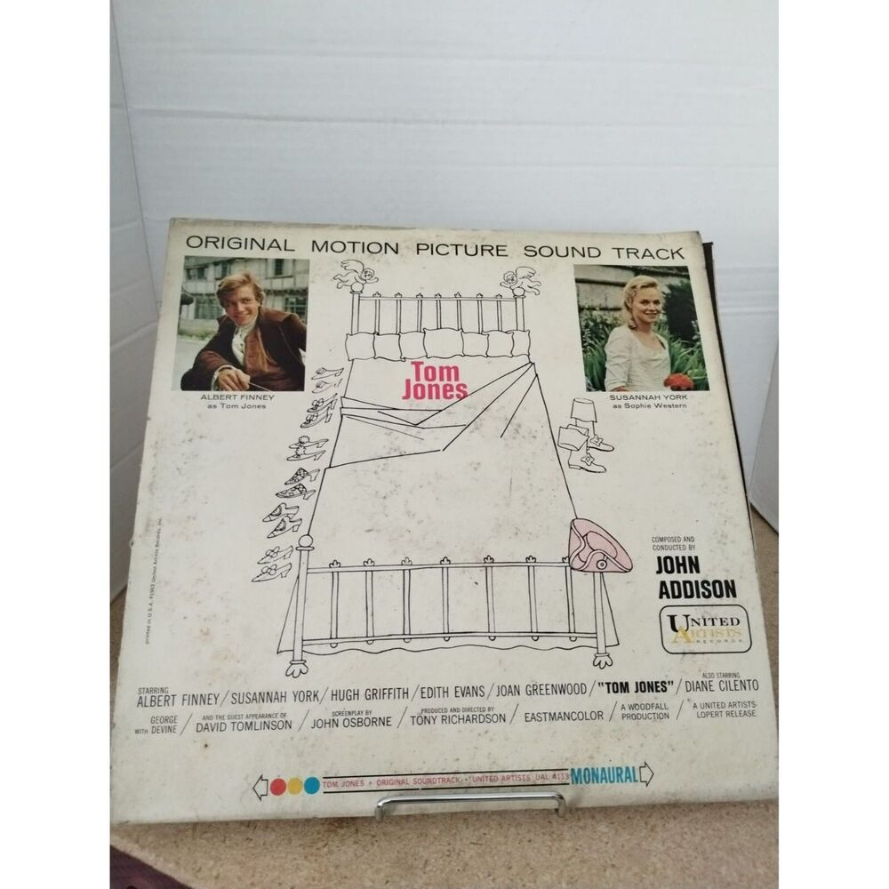 1963 Tom Jones Original Motion Picture Soundtrack Record 12" Vinyl LP UAL 4113